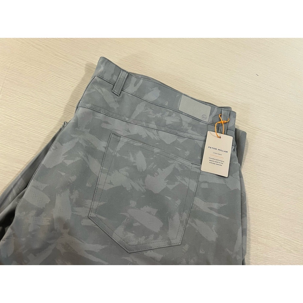 Peter Millar Golf Pants Brushstroke Camo 42/32 Crown Sport Gray Performance New‎